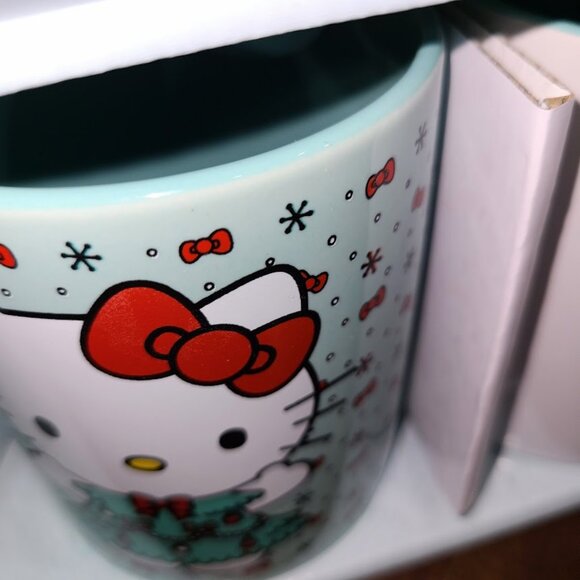 Hello Kitty Christmas Coffee Mugs Set Ceramic Cups Holiday Xmas Decorations 2pc - Picture 6 of 9